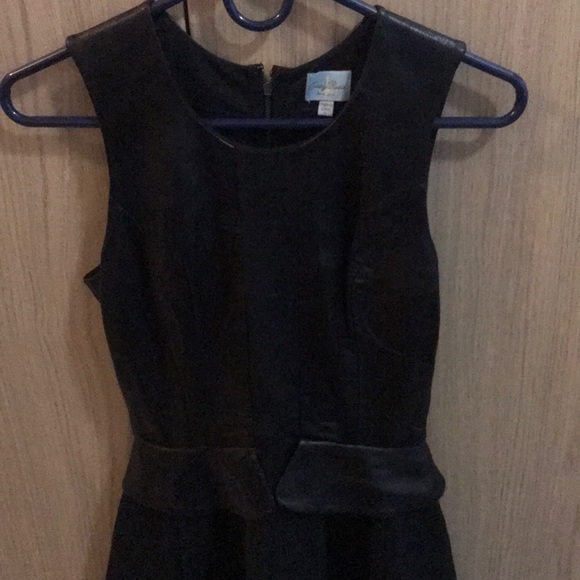 Tracy Reese Leather Peplum Cocktail Dress - Picture 2 of 6